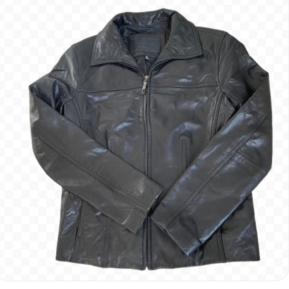 Avanti Vintage Full Zip Leather Jacket Black small - Picture 1 of 5